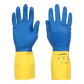 Truper Guantes De Látex Reforzados Para Limpieza, Chicos 13297