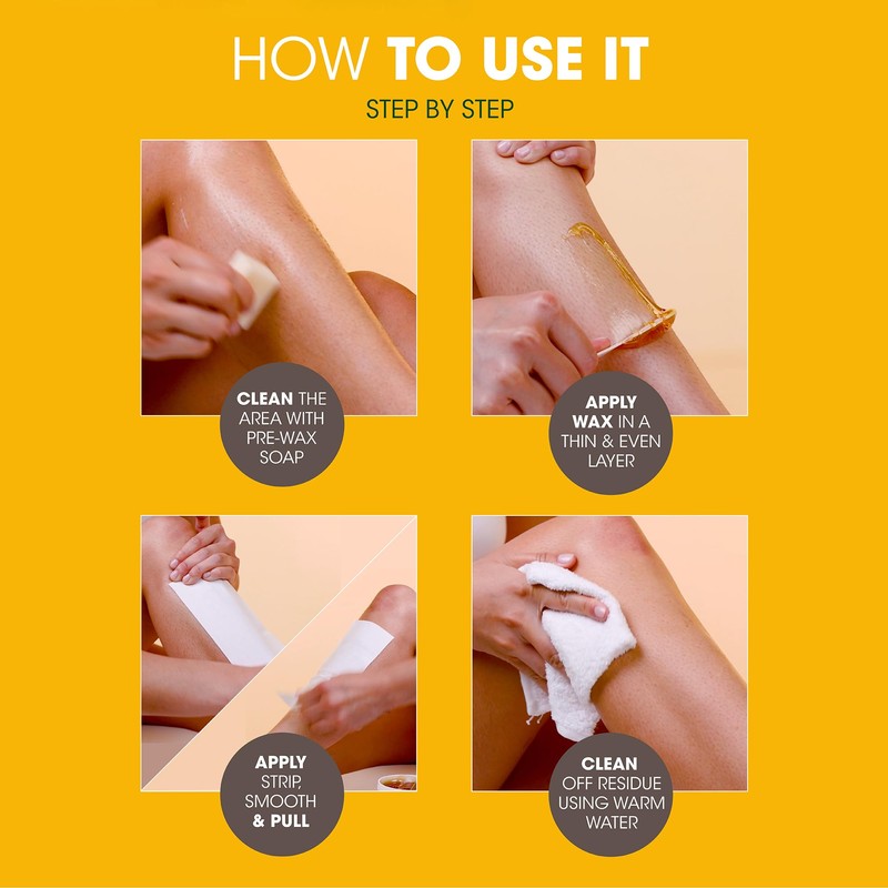 Nad's 100% Natural Vegan Sugar Wax Kit, Hair Removal Sugar