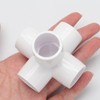 Litoexpe 4 Pcs 1/2 Inch 5 Way PVC Fitting Elbow