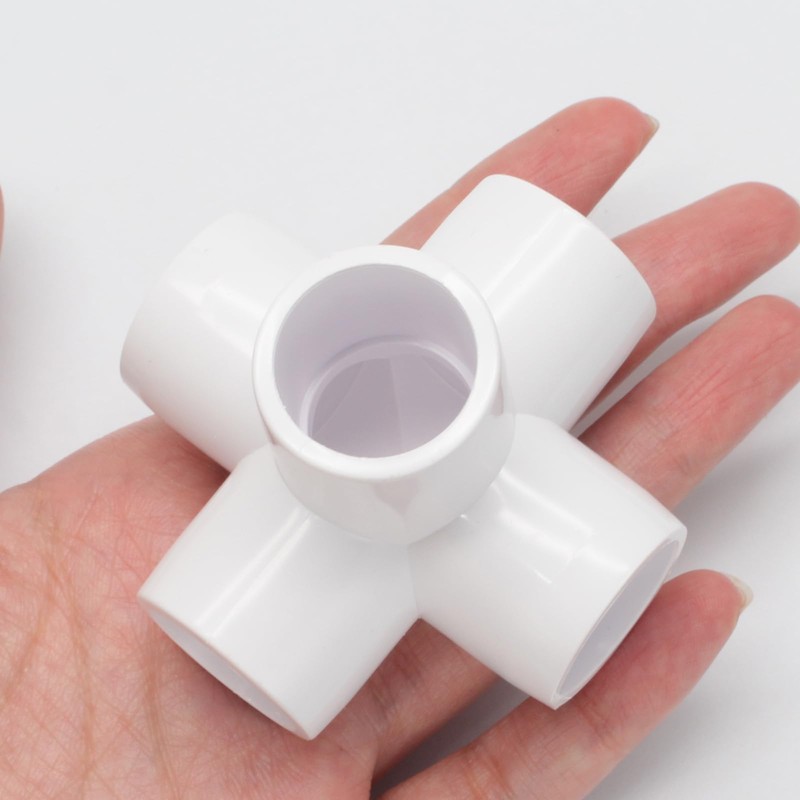 Litoexpe 4 Pcs 1/2 Inch 5 Way PVC Fitting Elbow