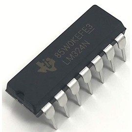 Juried Engineering LM324N LM324 Quadruple Independent High-Gain Frequency-Compensated Operational Amplifier Op-Amp IC DIP-14 14-PIN DIP Breadboard-Friendly (Pack of 10)