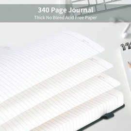 Leather Journal, 7" x 10" Hardcover College Ruled Notebook Journal for Women Men, 340 Page Large Notebooks for Work, Lined Journals for Writing, Thick and Lay Flat, B5 Aesthetic Brown Notebook Gift