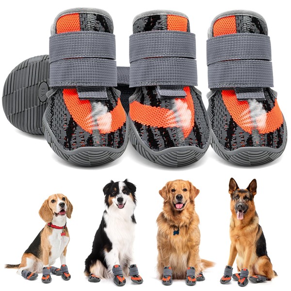 Weesiber Dog Shoes, Paw Protection, Pack of 4 Breathable Dog