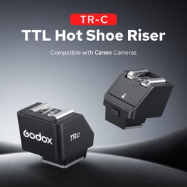 Godox TR-C TTL Hot Shoe Riser for Canon, with 6 Adjustment Levels (0-90°) TTL Function HotShoe Extender Mount Adapter for Godox TTL Mini Flash iT20 iT30Pro