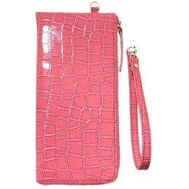 World Closet B Product Capacity 24 Cards, Large Capacity, L-Shaped Zipper, Long Wallet, Crocodile, 2020 Lucky Color, Feng Shui, Lucky, Spring Wallet, New Life, Removable Strap, Lightweight, Women's, 2-Way, Lightweight, Thin, YKK New Lifestyle, Date Genui