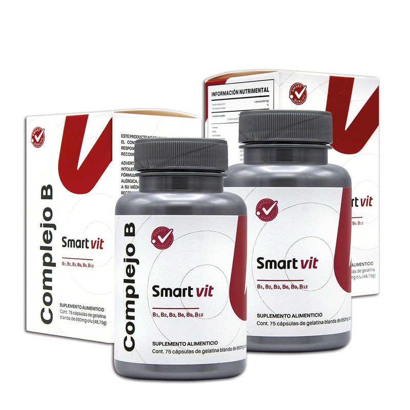 SMART VIT Paquete de 2 piezas Complejo B 75 capsulas