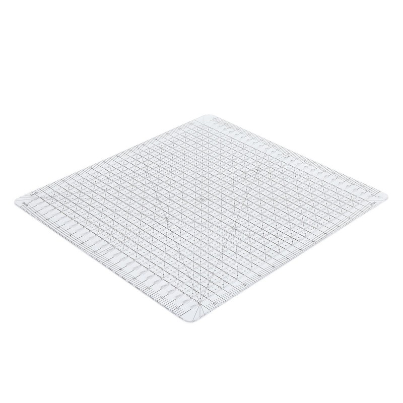 Quilting Ruler 12in Wide Transparent Acrylic Accurate Scale Black Grid