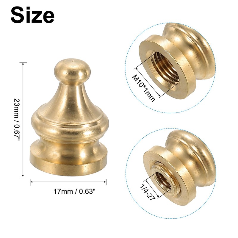 PATIKIL 17 x 23mm Lamp Finials Caps Knob, 2 Set