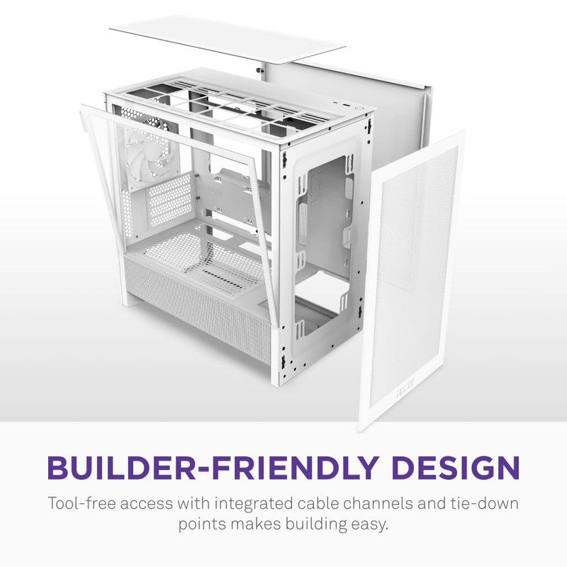 NZXT H3 Flow – Micro-ATX PC Case – Optimized Airflow