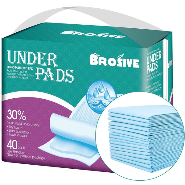 Small Disposable Bed Pads,(18" x 24",30Pads) Leak-Proof Breathable Incontinence Bed