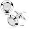 AMITER Mens Cufflinks with Initial A-Z, Classic 26 Letters Cuff