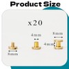 Zhooooonglf Brass Chicago Screws 8×4×4mm 20Pack Rivets Bookbinding Stud Screws