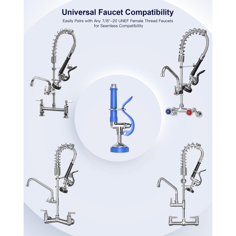 Commercial Kitchen Sink Sprayer: Dish Sprayer Nozzle with Ergonomic Handle