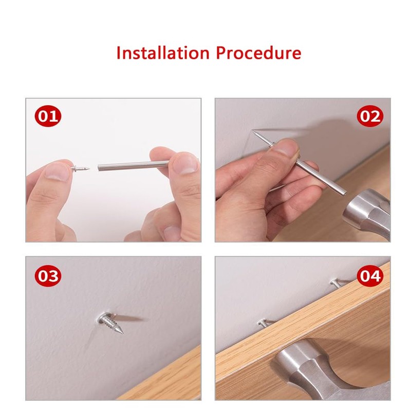 UtySty 200 Pack Double Head Skirting Nails Wooden Steps Thread