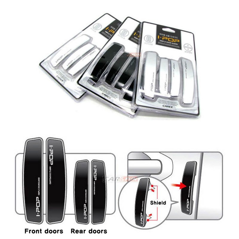 IPOP Car Slim Door Edge Guards Bumper Protector Guard Chrome