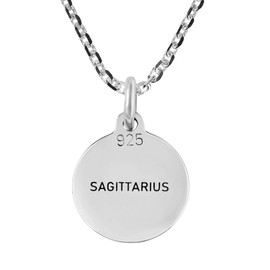 AeraVida Sagittarius Star Constellation .925 Sterling Silver Pendant Necklace | Zodiac Silver Jewelry | Sagittarius Necklace