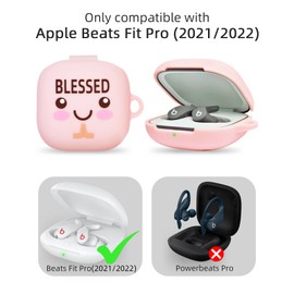 for Beats Fit Pro Case Cover with Wristlet Keychain, Cute Luminous Beats Fit Pro Case YOPICKERN Silicone Earbuds Case with Wrist Key Lanyard for Beats Fit Pro 2021/2022, Gift for Women