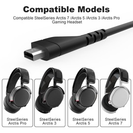 Hizsoaor Arctis 7 Replacement Audio Cable, Arctis 5 Cable Compatible with SteelSeries Arctis 3, Arctis 5, Arctis 7, Arctis Pro Gaming Headset Connect to GameDAC