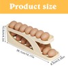 Pack of 2 Egg Holders Fridge, Space-Saving Rolling Egg Dispenser,