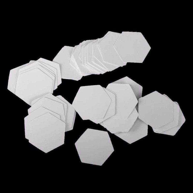 POFET 500pcs Hexagon English PAPER PIECING Quilting Templates Craft -