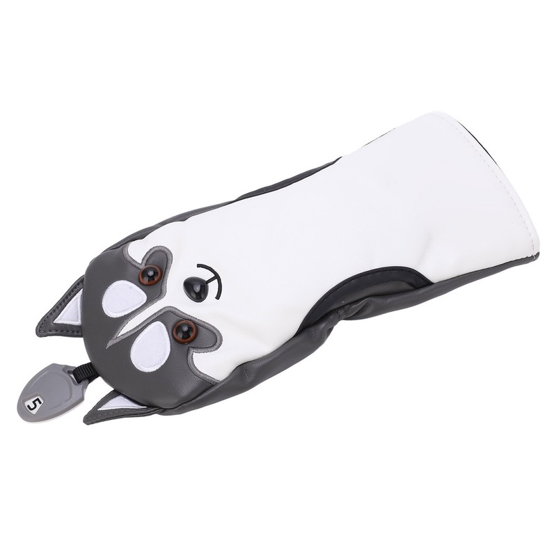 Dog Shaped Golf Wood Head Covers Waterproof Sunscreen PU Club