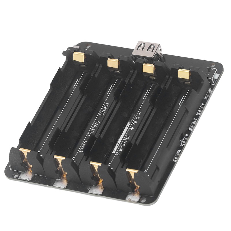 4 Slot Lithium Battery Holder Shield Case Battery Development Board