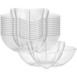 Elegant Clear Mini Stardish (3 oz.) - Premium Plastic Star-Shaped Dishes (Pack of 12) - Perfect for Banquets, Dinners, Parties, Upscale Caterings & Home Use
