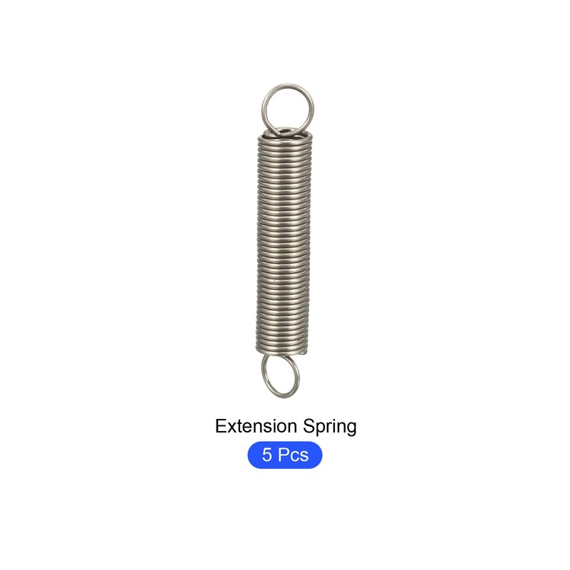 METALLIXITY 5PCS 0.5x5x30mm Extension Spring Stainless Steel Extension Spring Wire