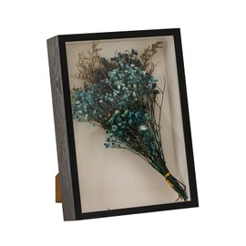 3D Shadow Box Frame, 25 × 30cm Picture Frame Wooden, Deep Picture Frame 3 cm Deep Display Box for Crafts Anniversary Wedding (Black)