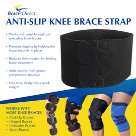Brace Direct Anti-Slip Knee Brace Strap L2397 – Adjustable Under-Brace Fit for Slip Prevention & Chafing Protection – Universal Knee Brace Enhancer