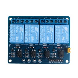 Yetaida 4 Channel DC 12V Relay Module with Optocoupler Control Board and Indicator Light, Development Board Accessories Relays, Suport High Low Level Trigger