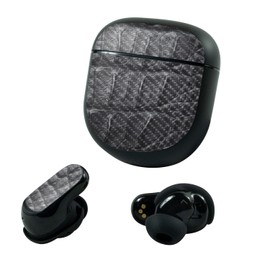 MightySkins Carbon Fiber Skin Compatible with Bose QuietComfort Earbuds II (2022) - Gator Back | Protective, Durable Textured Carbon Fiber Finish | Easy to Apply and Change Styles | Made in The USA