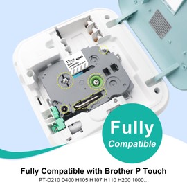 BEYONDTEK Compatible with Brother Label Maker TZe-231 TZe-131 TZe-431 TZe-531 TZe-631 TZe-731 P-Touch Label Tape 12mm for Brother Label Tape PT-H110 D210E D400VP, Pack of 6