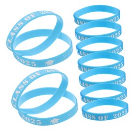 Operitacx Pack of 20 2025 Bracelets for Theme Parties, Guest Gifts for Graduation 2025, Inspirational Bracelet, Guest Gifts for High School Graduation Party, Graduation Bracelet, Silica Gel
