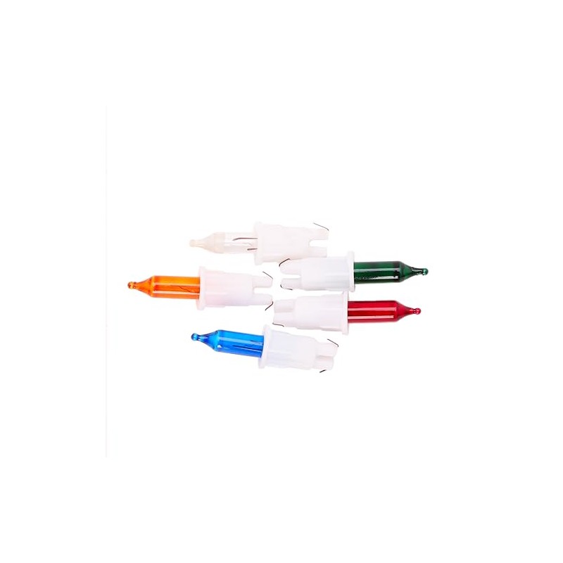 4 Multi Coloured Push In Spare Bulbs 7v 0.21w &