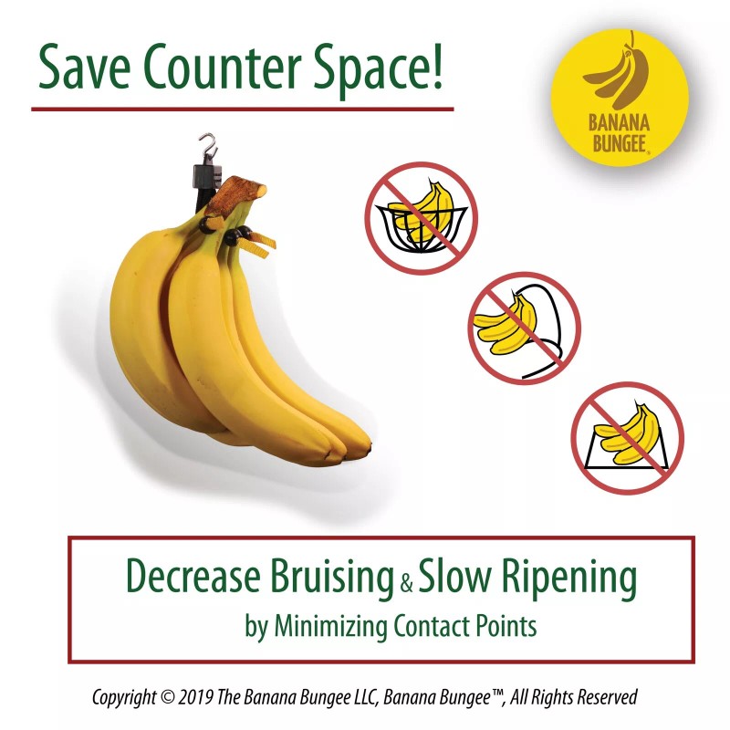 The Banana Bungee Banana Holder Hanger - Hook Stand Basket