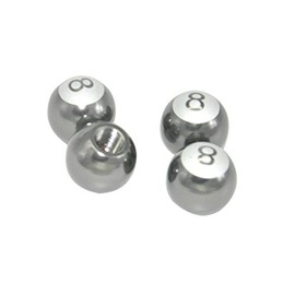 Mavota 4 X Pool 8 Ball Tire Valve Stem Caps Tire Pressure Valve Stem Caps for Universal, Gray