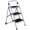 3 Step Ladder, Folding Step Stool with Handrails, Foldable Step
