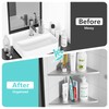 Qeke 2 Pack Corner Shower Shelf Brushed, 11.5" Recessed Tile