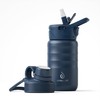 IDEUS Insulated Stainless Steel Water Bottle with 2 Leak-Proof Lids,