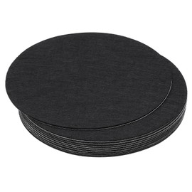 PATIKIL 7 Inch Diameter Lamp Base Felt, 10Pack 2mm Thickness Round Soft Adhesive Non-Slip Anti-Scratch Backed Felt for Lamp Furniture DIY Craft, Black