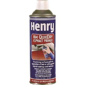 HENRY/ MONSEY HE104Q027Quikdry 104Q Asphalt Spray Primer Quikdry Asphalt Spray Primer, Series: 104Q, 17 Oz, Aerosol Can Packing, 550 G/L Voc, Liquefied Gas, 50 - 125 Sq' Coverage, Petroleum Distillates Odor/Scent, -138 deg F Flash Pt., composition: Petroleum Asphalt, Solvent Naphtha, Medium Aliphatic, Propane, Isobutane, Applicable Materials: Metal, Masonry & Concrete, Astm D-41, Ss-A-701B, Black