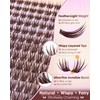 Natural Brown Lash Clusters Wispy Eyelash Clusters 10-16mm
