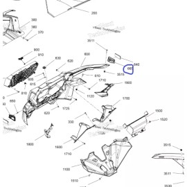 Can-Am GENUINE CAN-AM MAVERICK X3 900 TURBO 2017-2025 RH REFLECTOR BASE SUPPORT