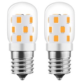 LED Microwave Light Bulb Over Stove Appliance 8206232A 40W Incandescent Equivalent, E17 LED Bulb Dimmable for Refrigerator, Range Hood, 3W 380LM Warm White 2700K, T7 Intermediate Base, Pack of 2