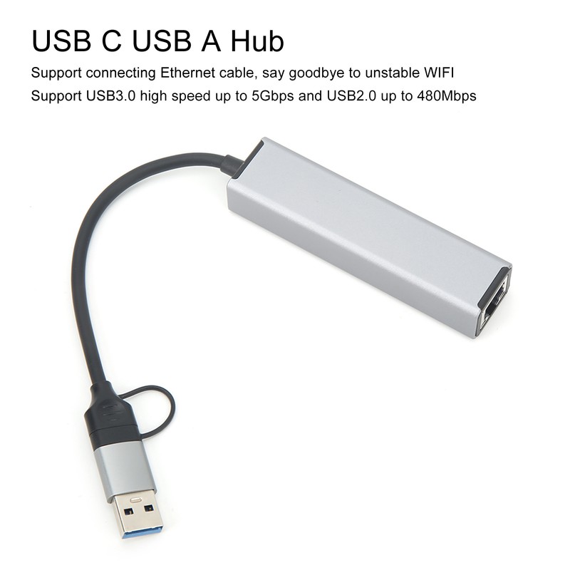 USB C USB A Hub Low Network Latency USB 3.0