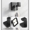 Unbranded Bathroom Towel Bar Set Black 5-Pieces Bathroom Hardware Set