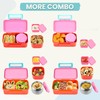 PIQUEBAR Kids Lunch Bento Box with 8oz Thermo Ice Pack
