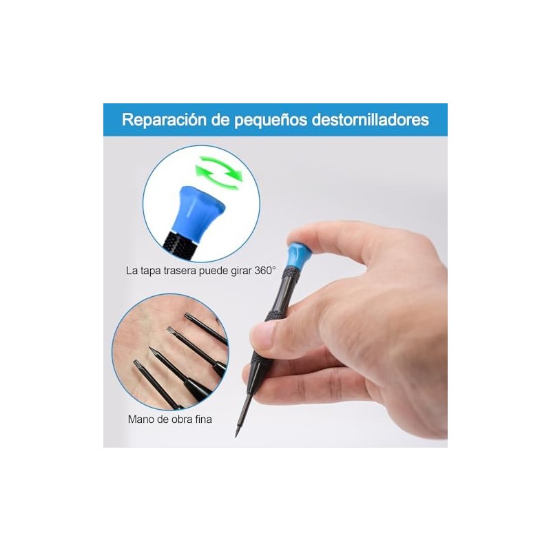 Juego de Destornilladores, 18 Pcs Kit de Desarmadores Magnéticos Pequeños