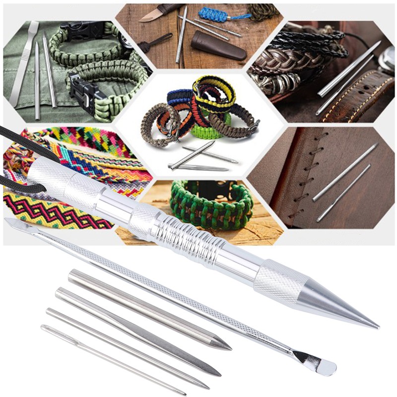 Bracelets Parachute Cord Knitting Needles Spike Kit Aluminum DIY Weaving